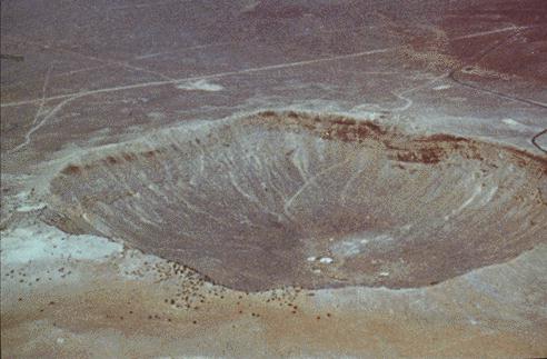 Meteor Crater, Arizona. Fair sized
            hole-in-the-ground.