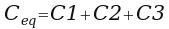 3 Capacitors in Parallel