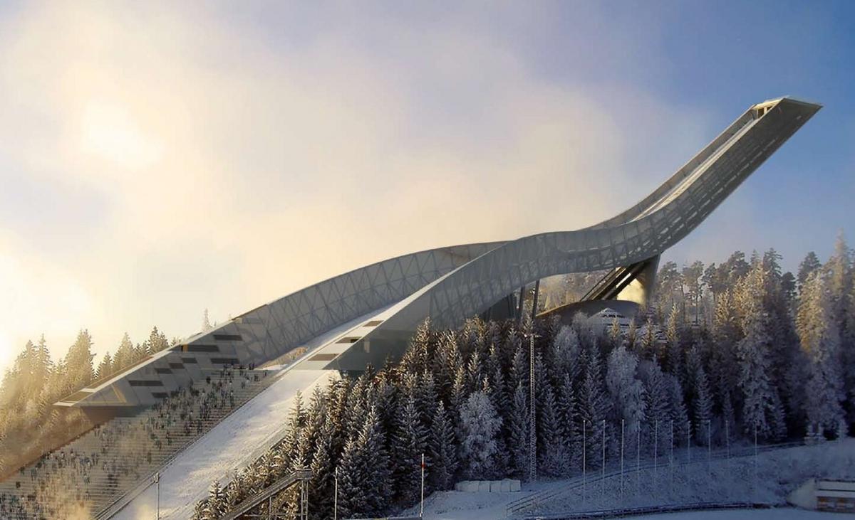 Ski jump in
                  Hollmenkollen, NO.