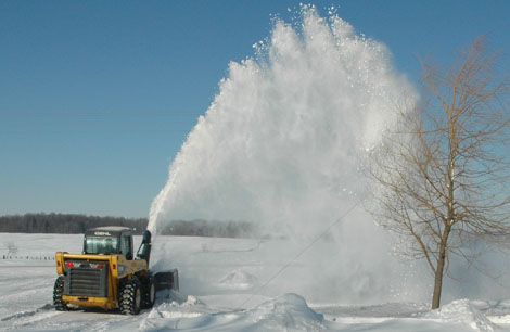 Volvo Skid Steer with
                      Snowblower