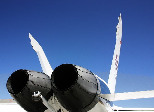 Nozzle on a fighter jet